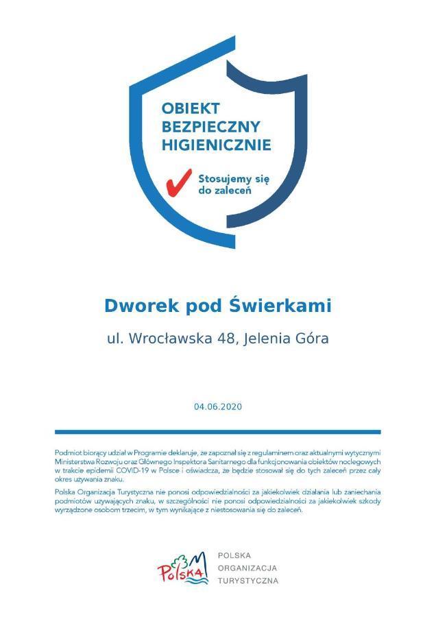 Dworek Pod Swierkami Jelenia Gora Exterior photo